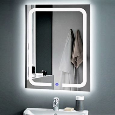 DUSEL Зеркало LED Smart DE-M3001 Ш65xВ80 сенсорное включение, подогрев, часы, температура